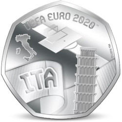 Verzilverde EK 2020 Munt -...