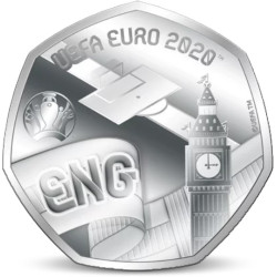 Verzilverde EK 2020 Munt -...