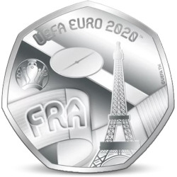 Verzilverde EK 2020 Munt -...