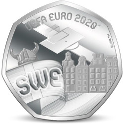 Verzilverde EK 2020 Munt -...